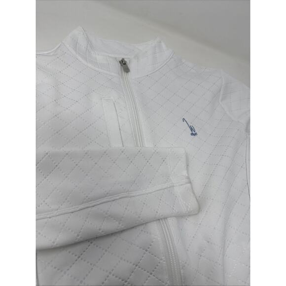 Peter‎ Millar White Quilted Full Zip Golf Jacket Womens Size Small Athletic Prep - Picture 1 of 7